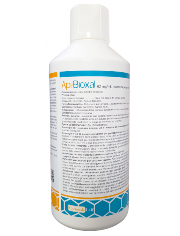 flacone api bioxal laif soluzione acido ossalico 500 ml pronto uso per api