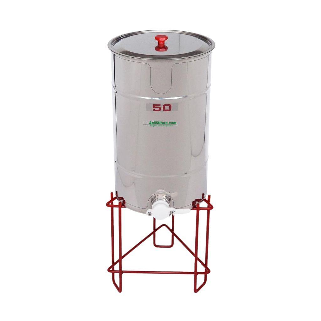 Maturatore inox 50 kg per miele con rubinetto plastica alimentare