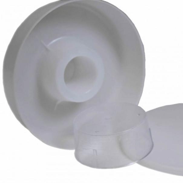 Nutritore cilindrico per api da 1 litro con coperchio e bicchierotto