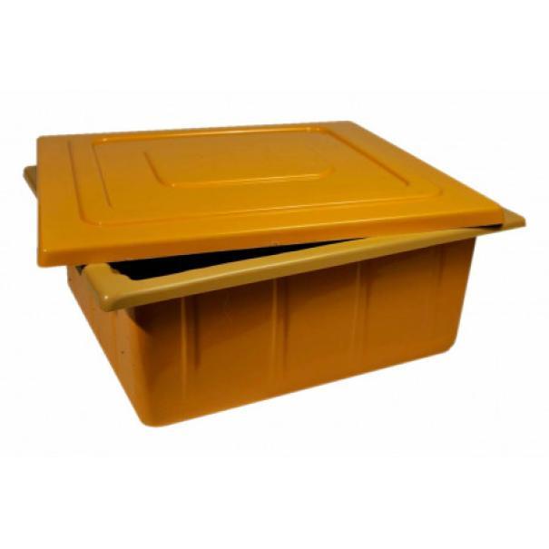 cassa di servizio in plastica per 10 favi con coperchio per apicoltura