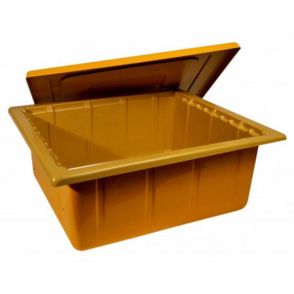 contenitore apicoltura in plastica con coperchio per 10 telai dadant