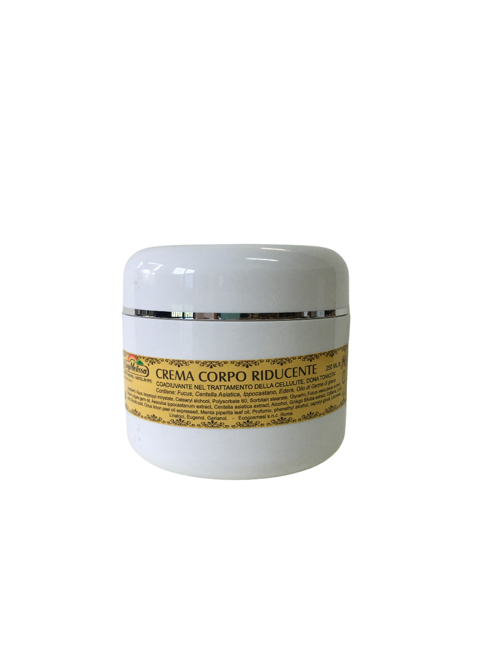 Vasetto crema corpo riducente con etichetta COOP MELISSA 250 ml