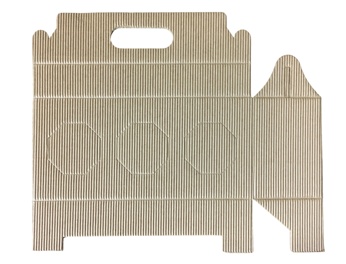 Scatola portavasetti per miele da tre posti da 250g vista aperta per confezioni alimentari