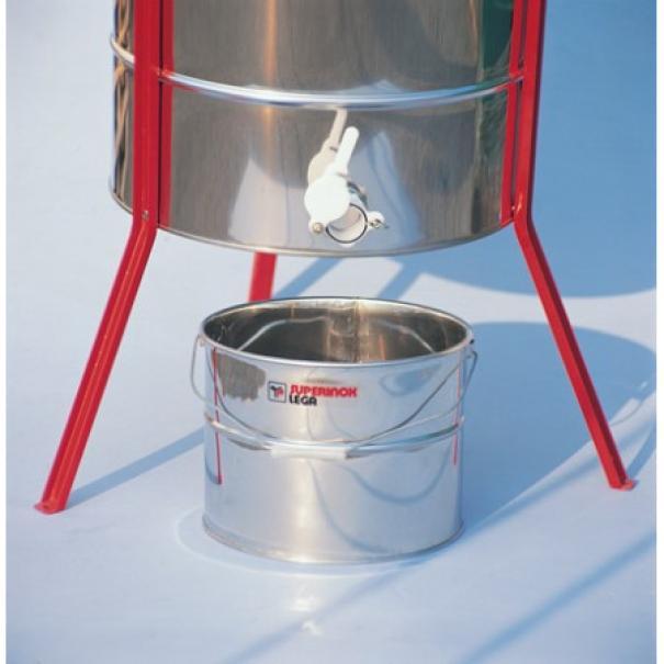secchio sottosmelatore inox con maniglia capacitu00e0 20 kg per raccolta miele laboratorio apicoltura