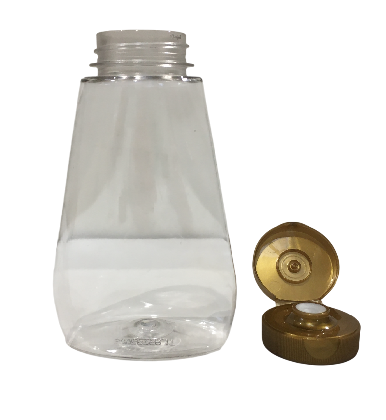 vasetto dosatore squeezer aperto per miele liquido in plastica alimentare