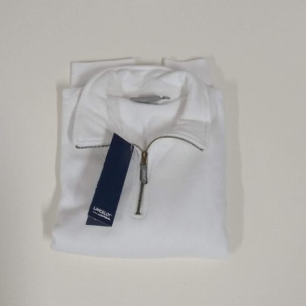  felpa/maglia da sudore con mezza zip azzurro royal - foto 3