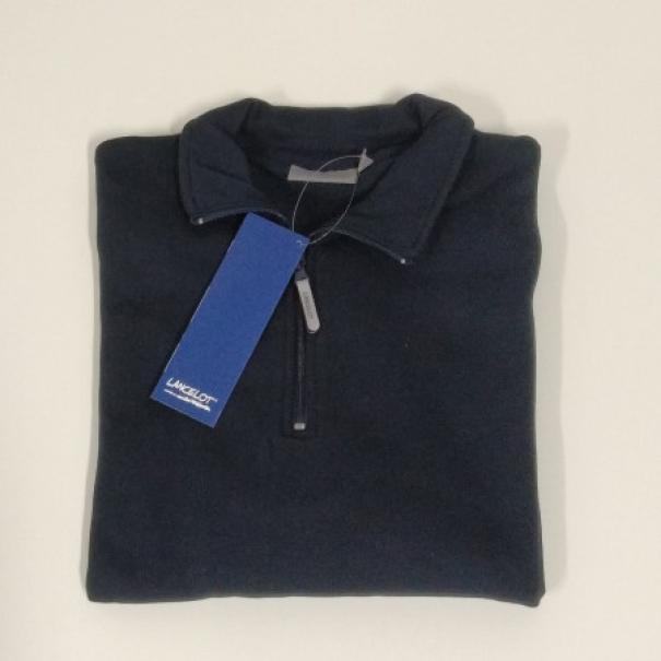  felpa/maglia da sudore con mezza zip blu - foto 4
