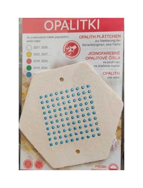 Supporto esagonale con dischetti verdi numerati 1-100 da incollare