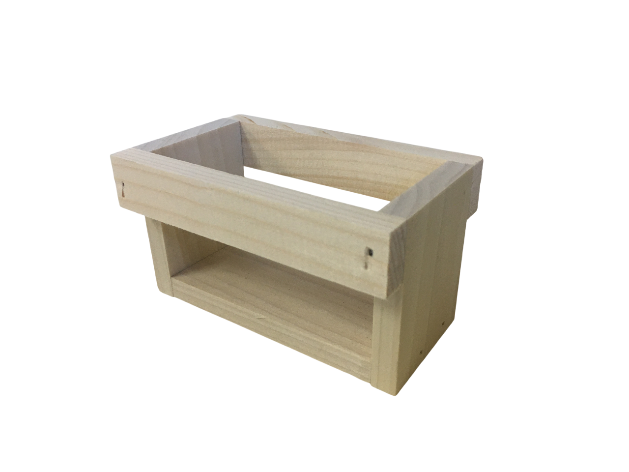 cassettina legno porta vasetti mignon vista angolata
