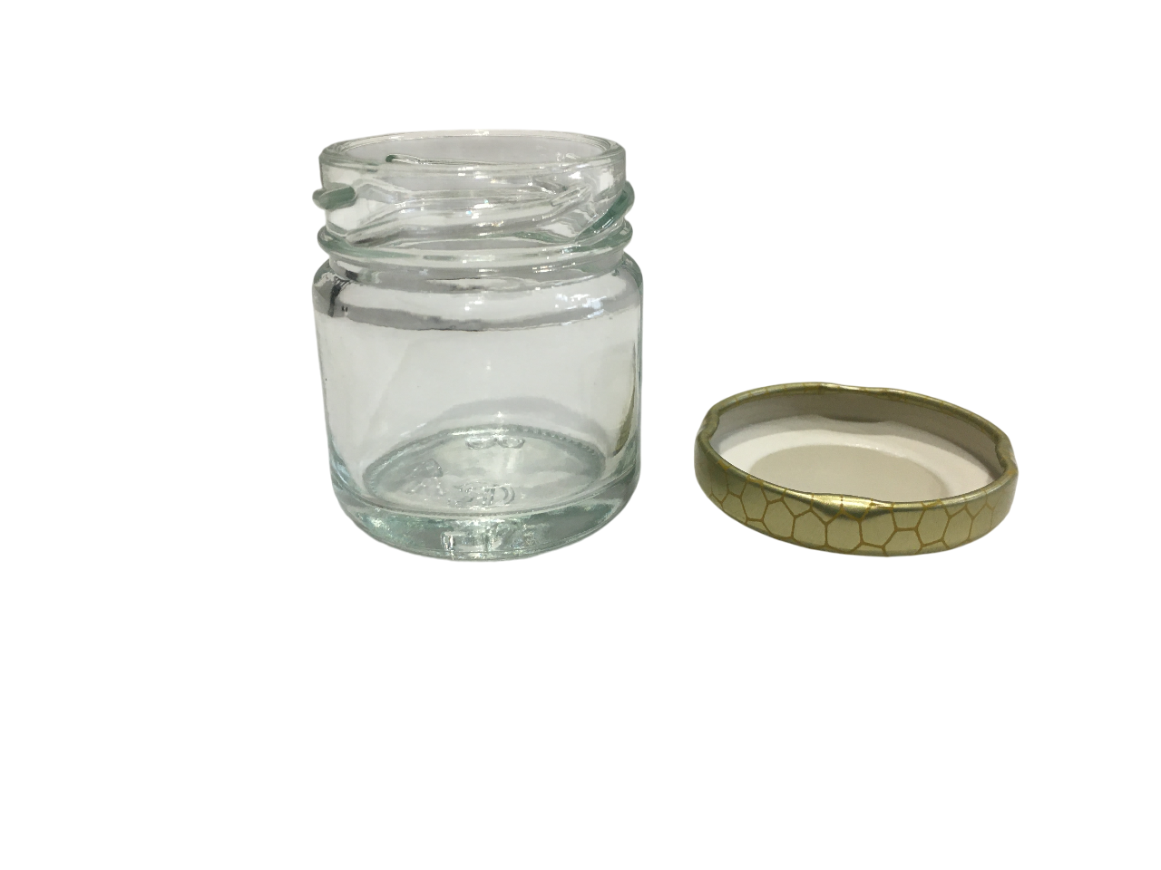 apicoltura.com vaso in vetro ml. 40, per 50 gr di miele (conf. da 120 pezzi) completo di tappo - foto 2